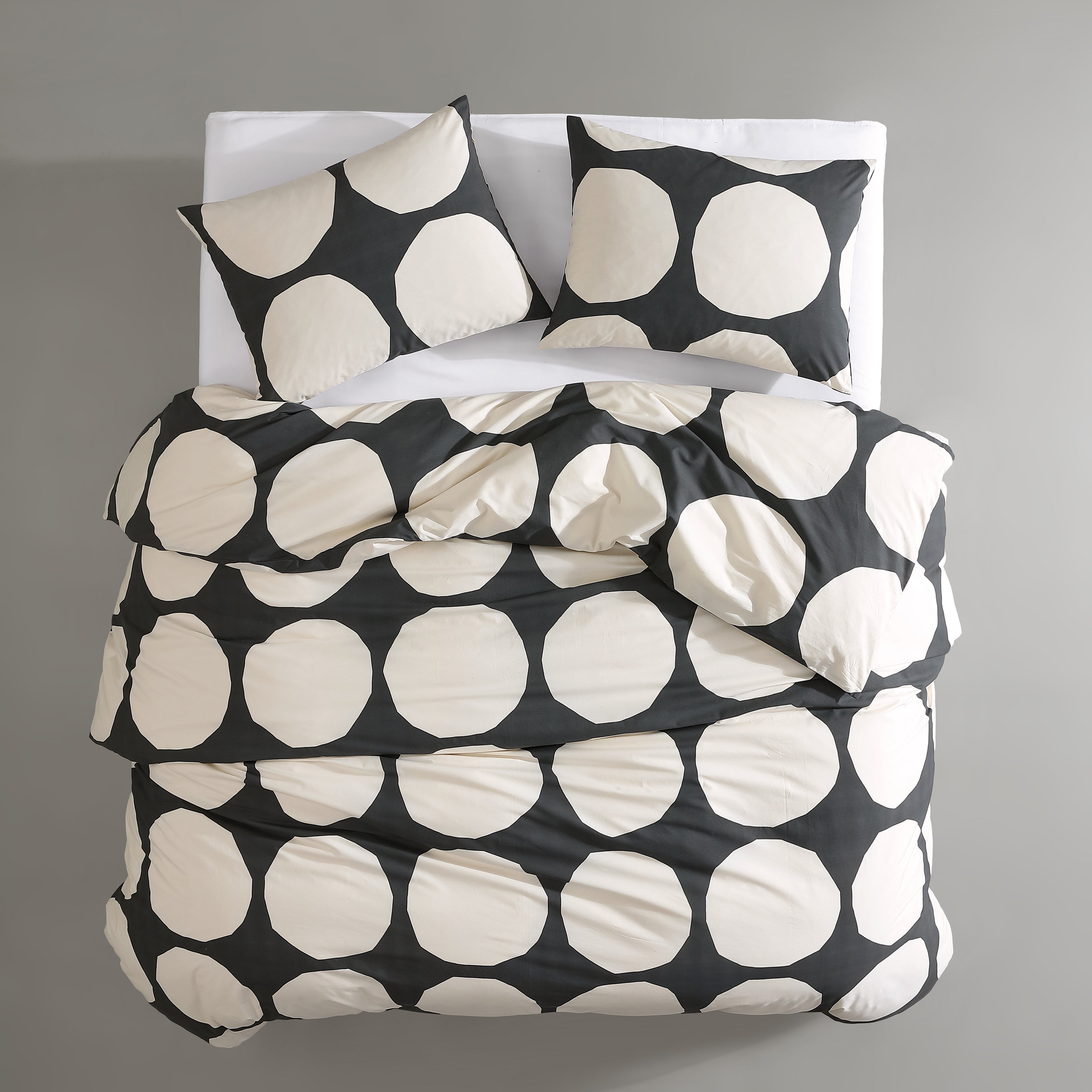 Marimekko Kivet Open Dark Grey King Duvet Cover Set