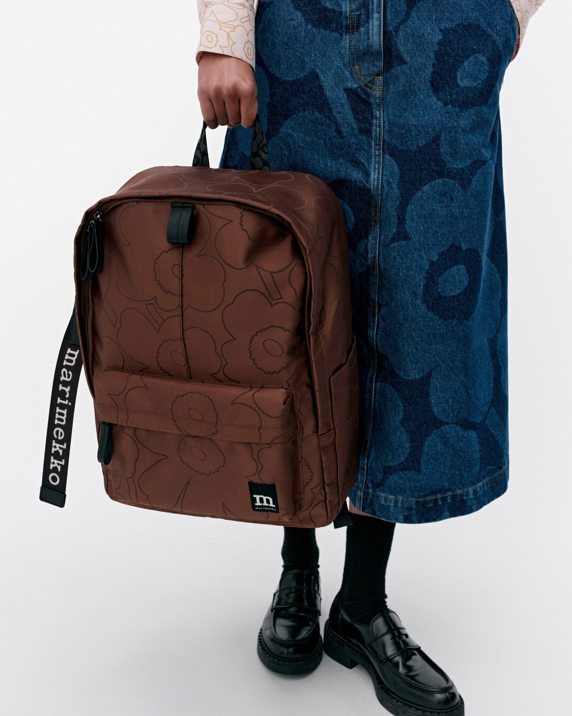 Zip Top Backpack Piirto Unikko backpack