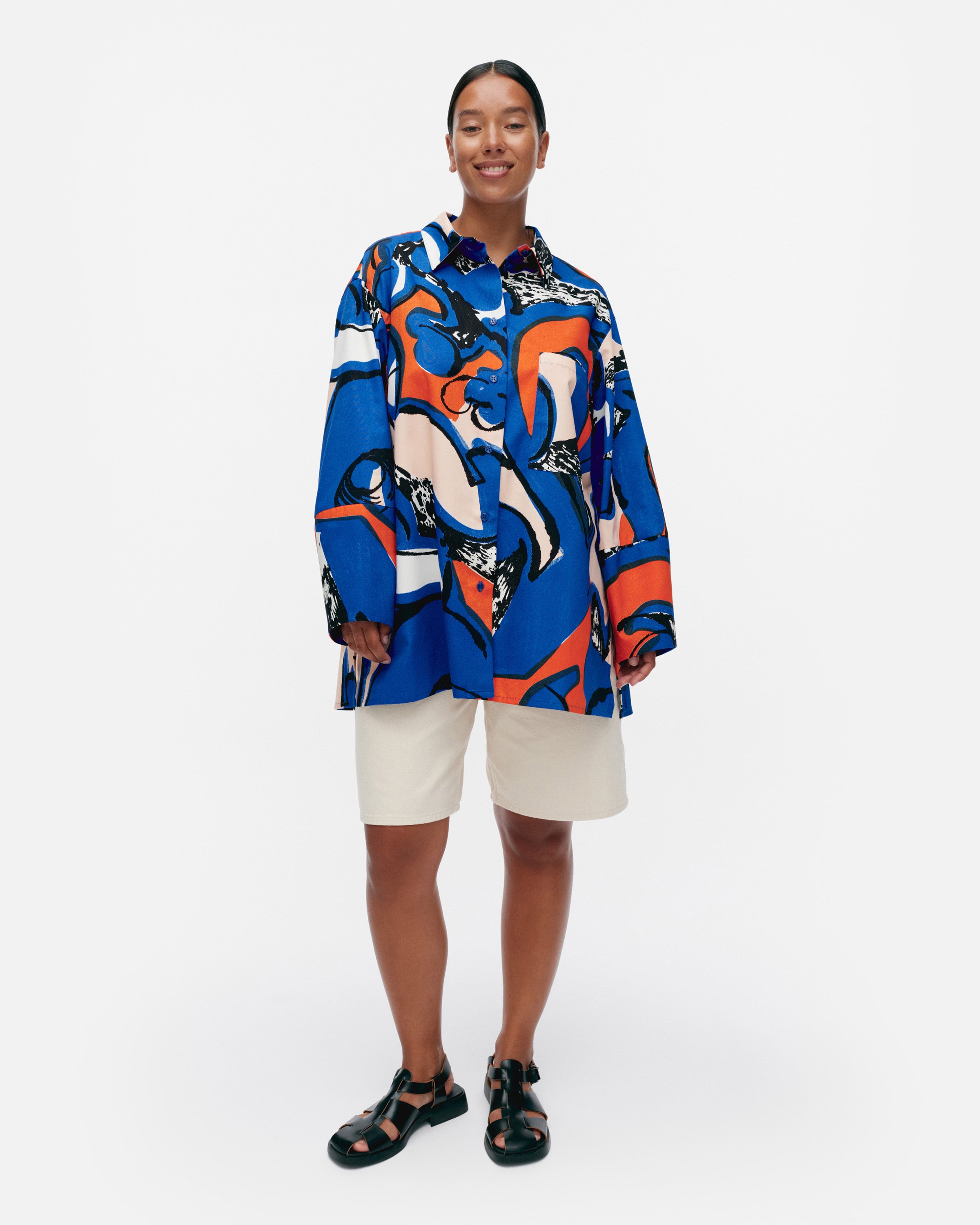 Kukkavera Eldfamn cotton shirt