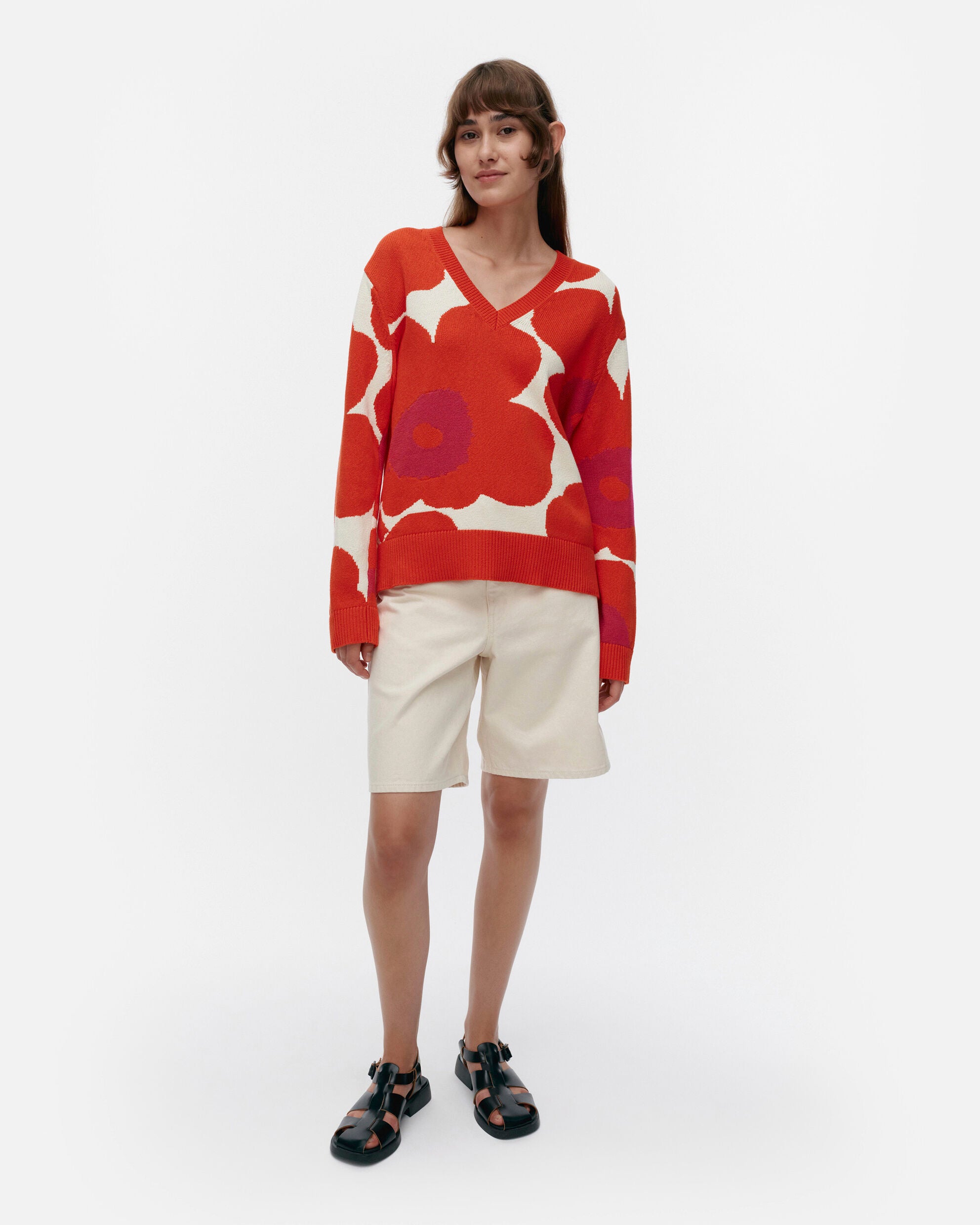 Päivä Unikko knitted cotton pullover
