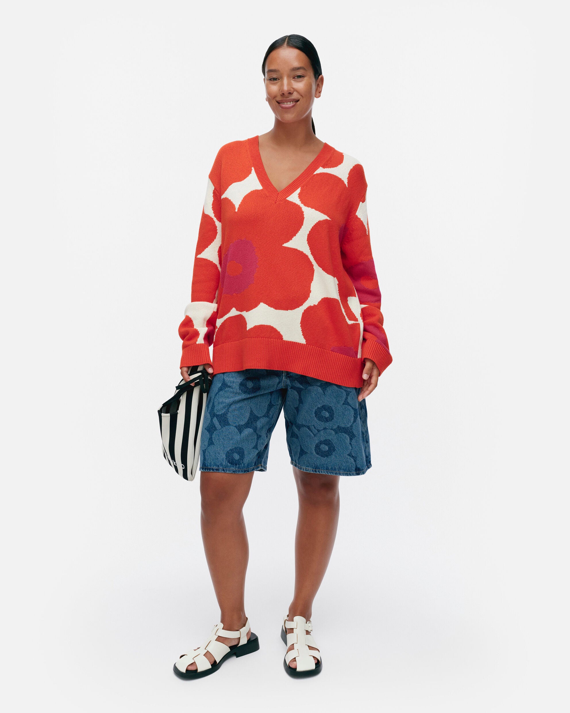 Päivä Unikko knitted cotton pullover