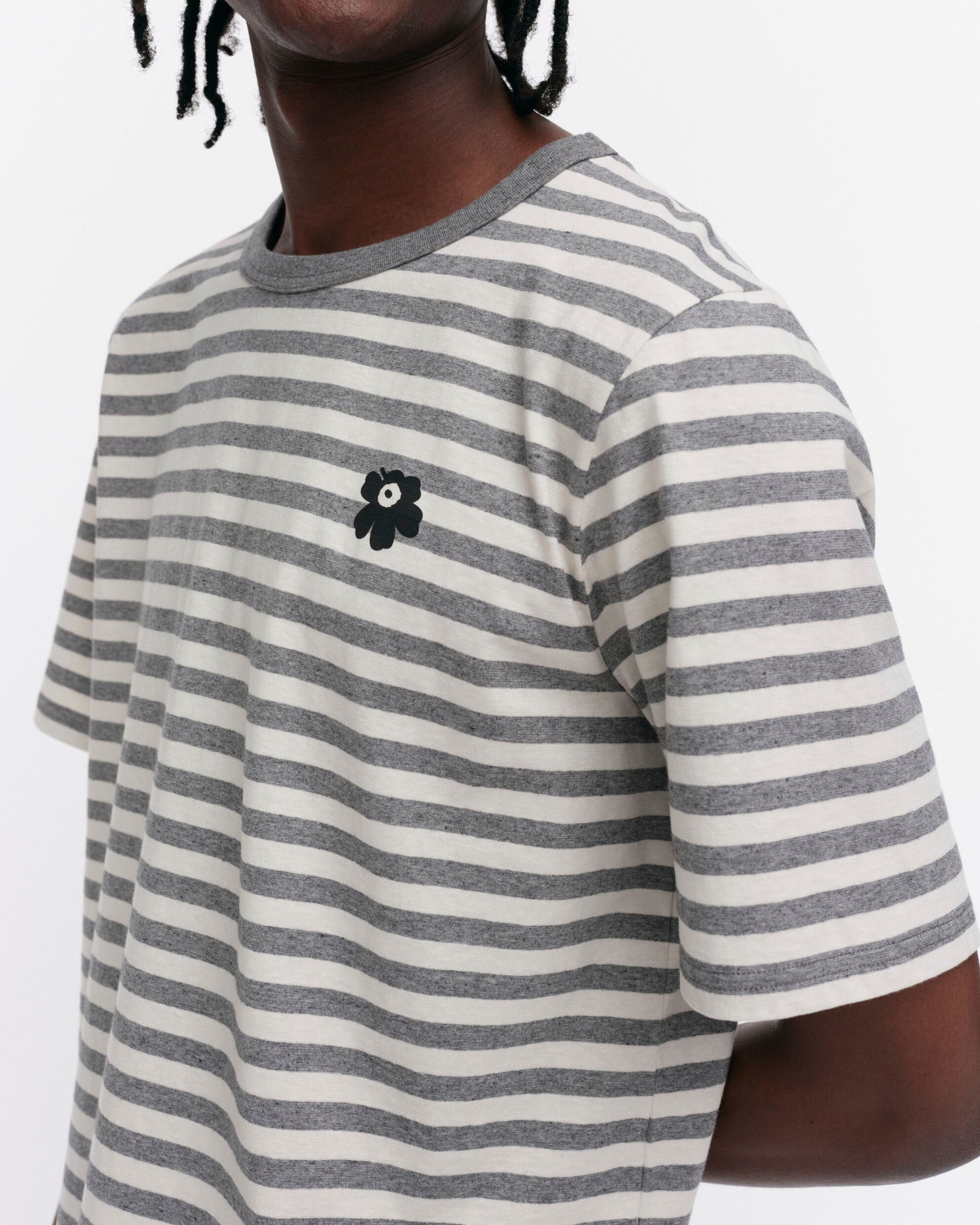 T-shirt Tasaraita Unisex Unikko Kioski