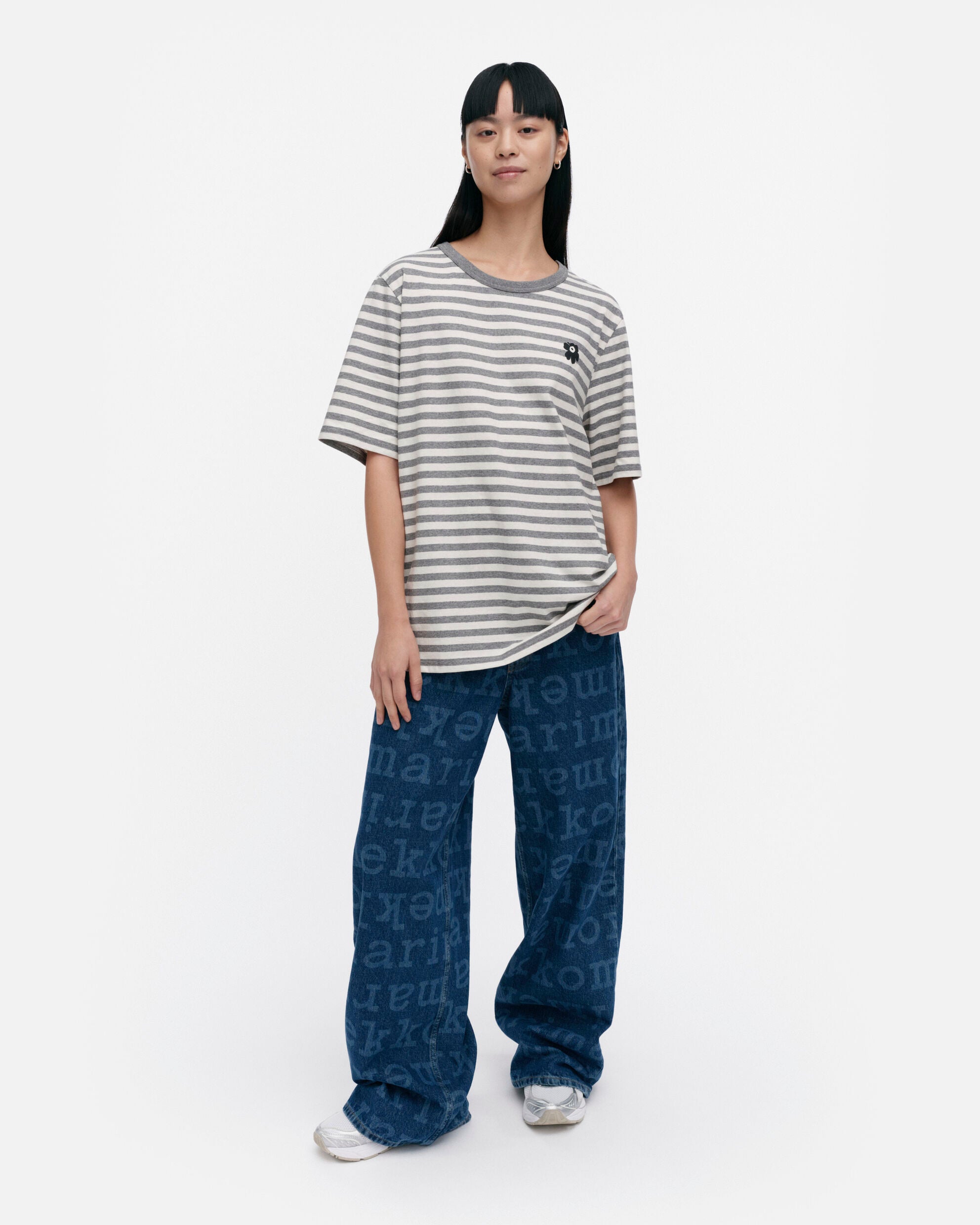 T-shirt Tasaraita Unisex Unikko Kioski