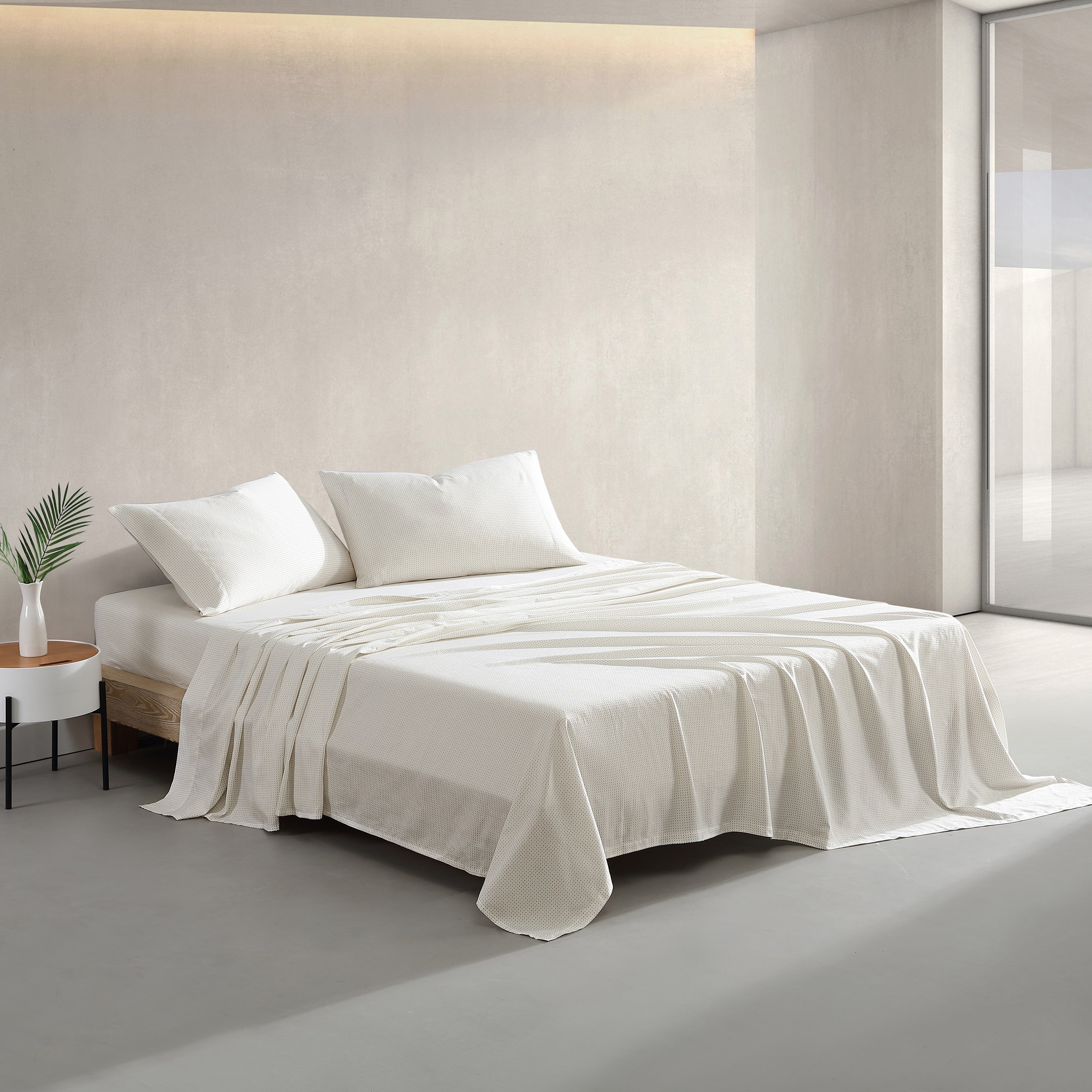 Marimekko Muru Beige Ouvert Ensemble de Draps Queen