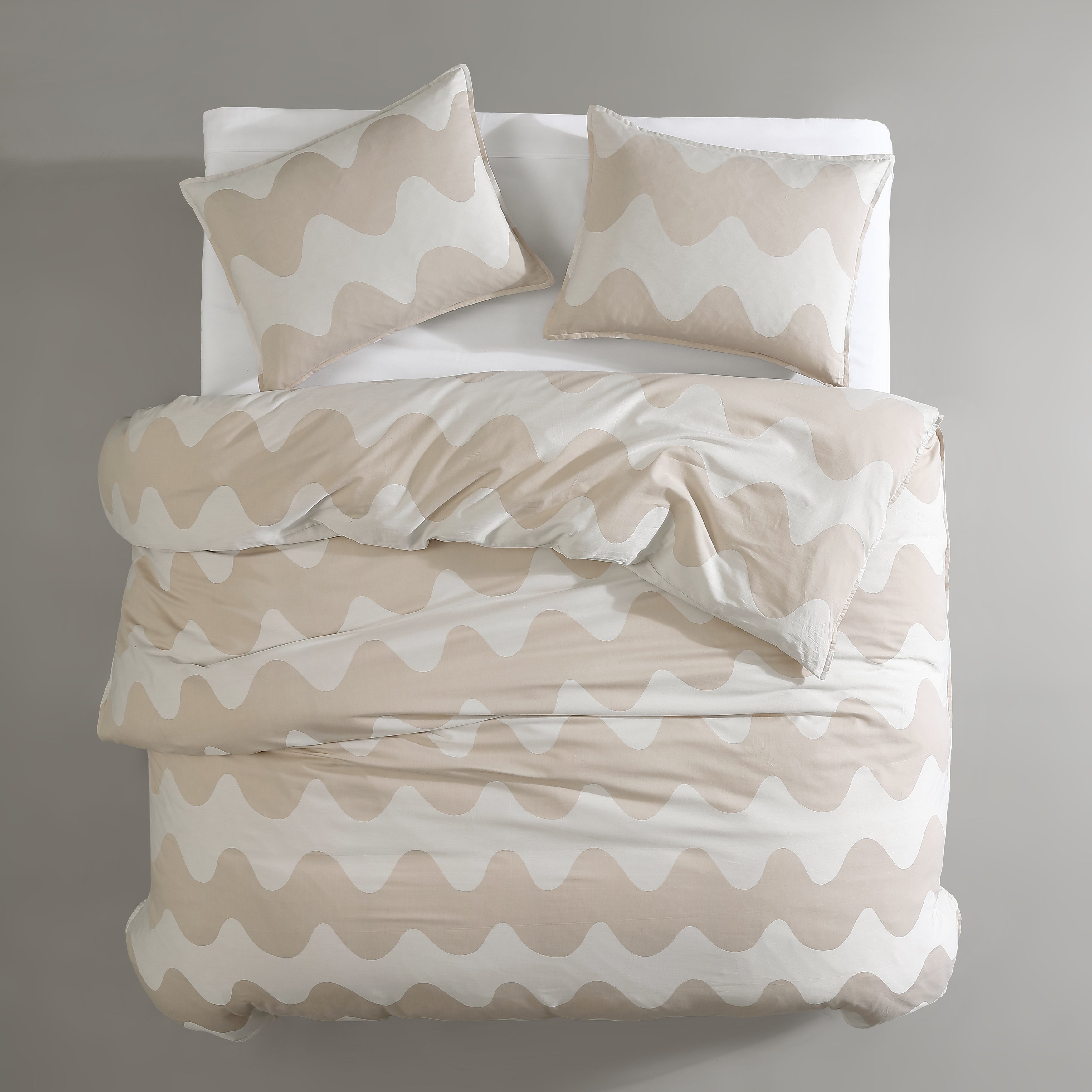 Marimekko Lokki Open-Lt Beige King Duvet Cover Set