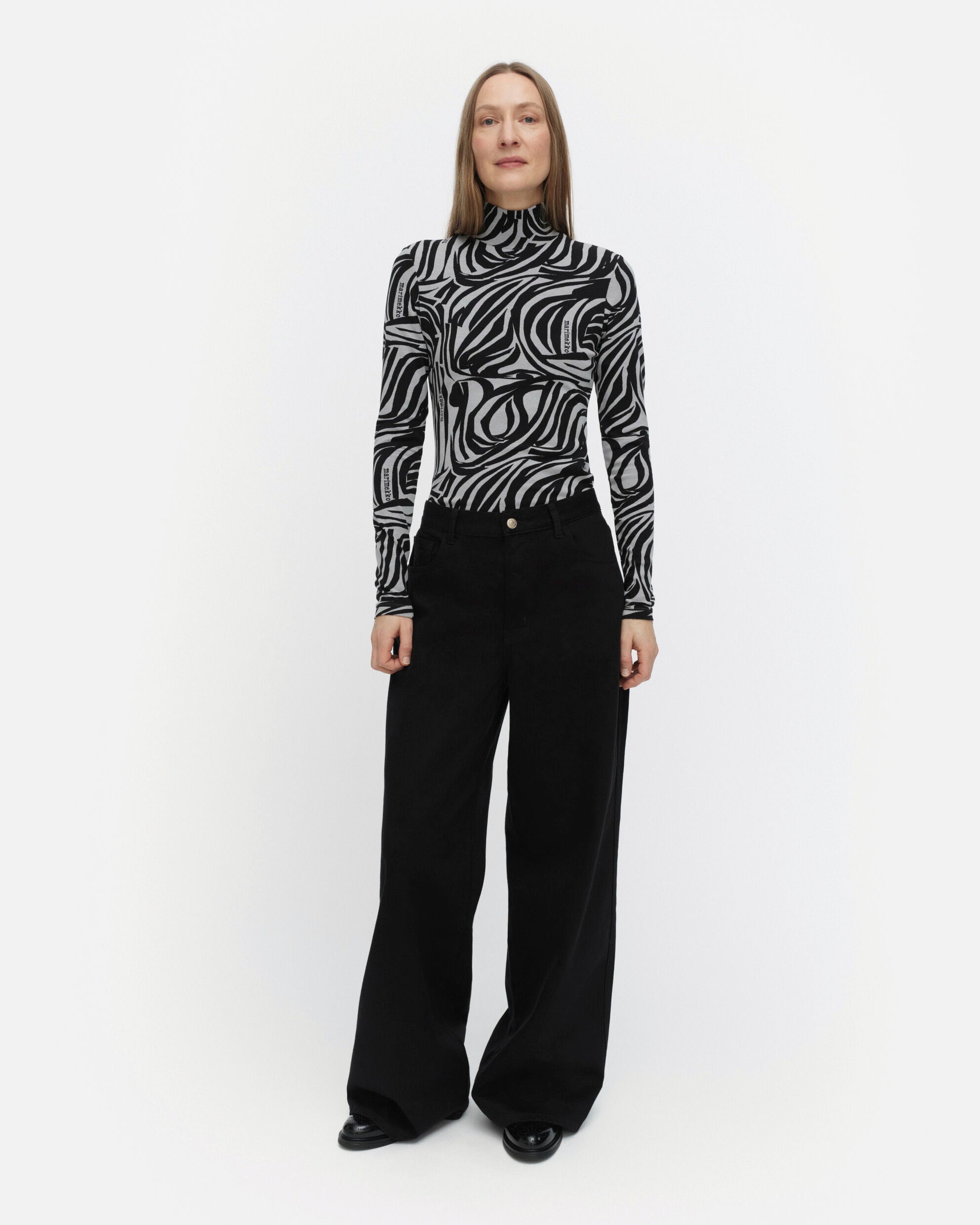 Jäkälä Jokuraita Logo turtleneck shirt