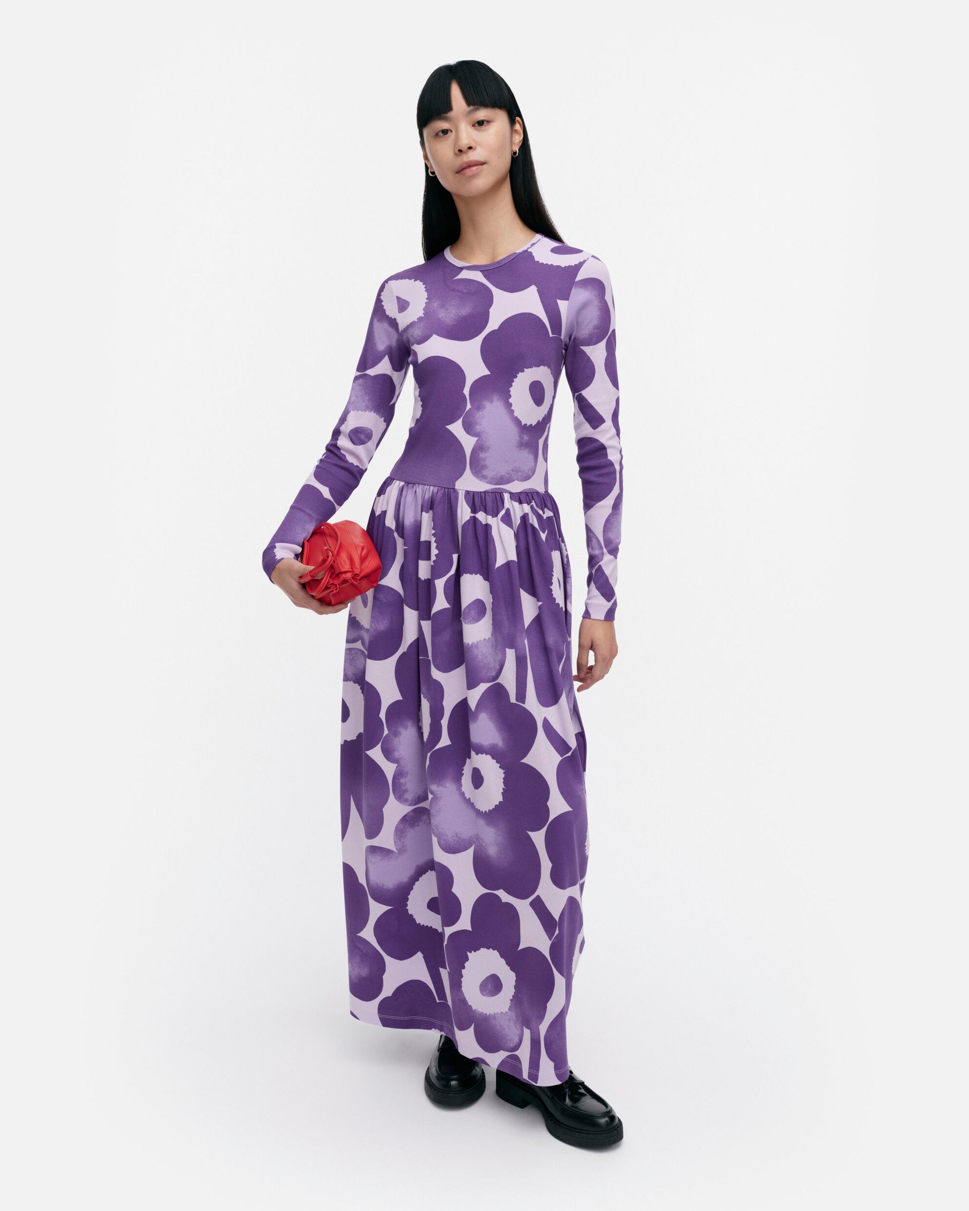 knee length dresses for ladies Kukkaset Akvarelli Unikko dress