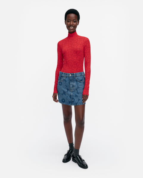 marimekko Unikko Ruudut デニムスカート MM_253_maridenim_ruudut_094746
