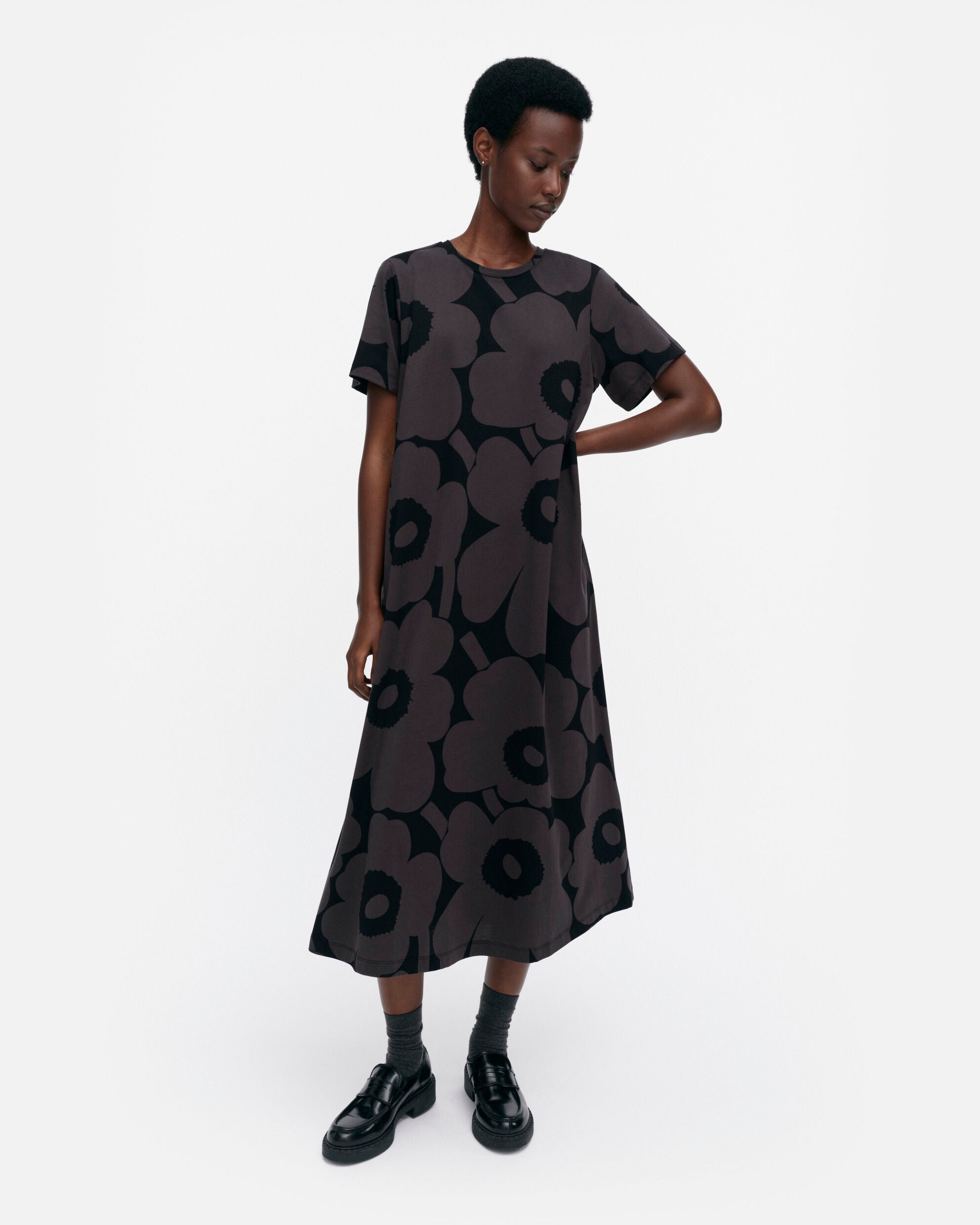 Pisteinen Unikko jersey dress