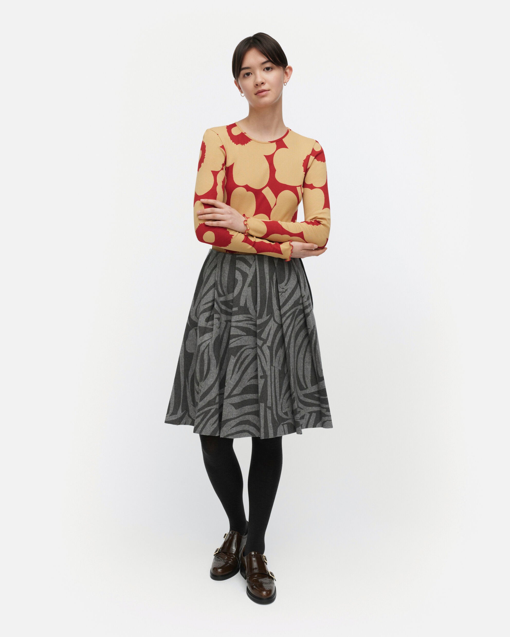 Floraali Unikko T-shirt en jersey