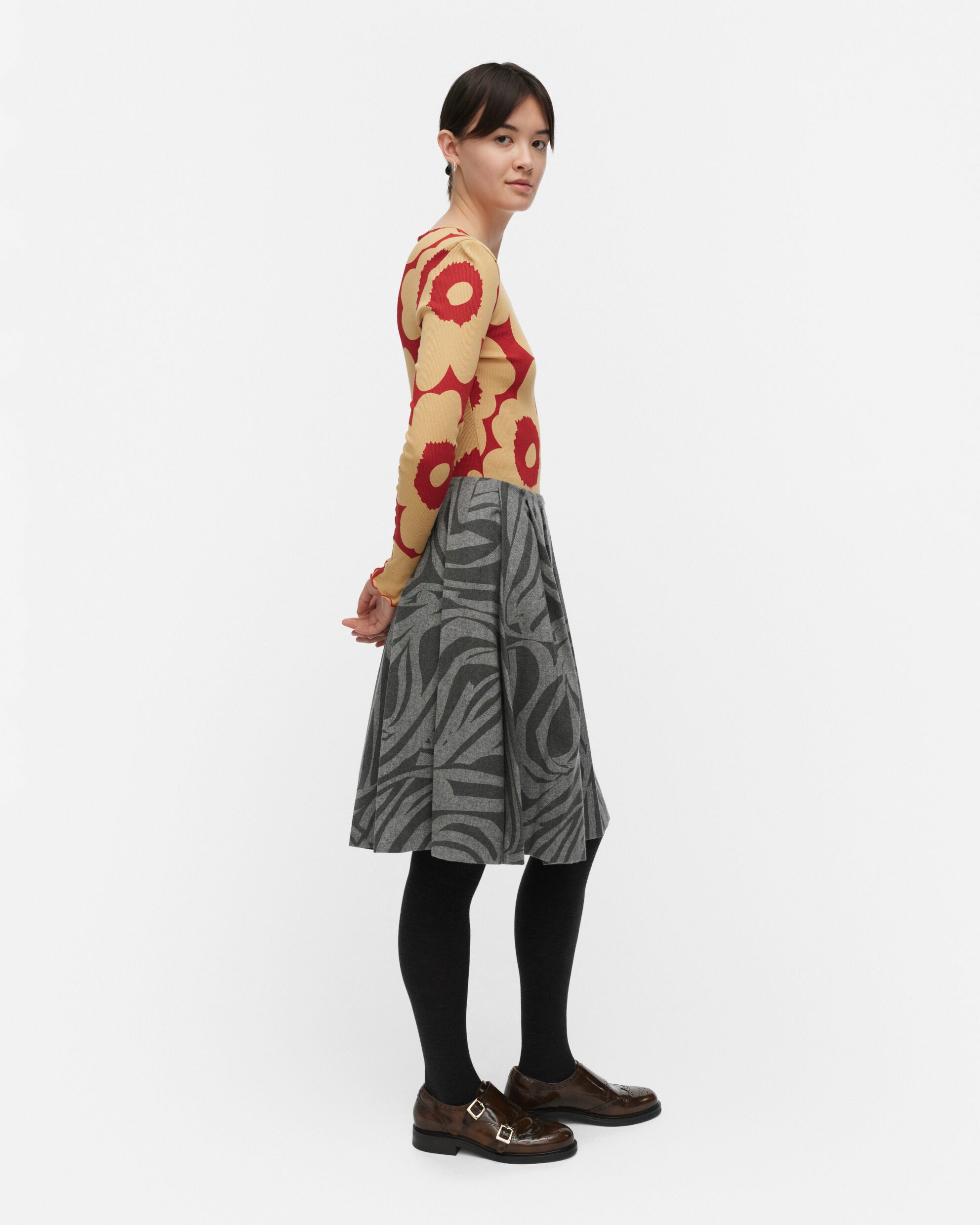 Floraali Unikko T-shirt en jersey