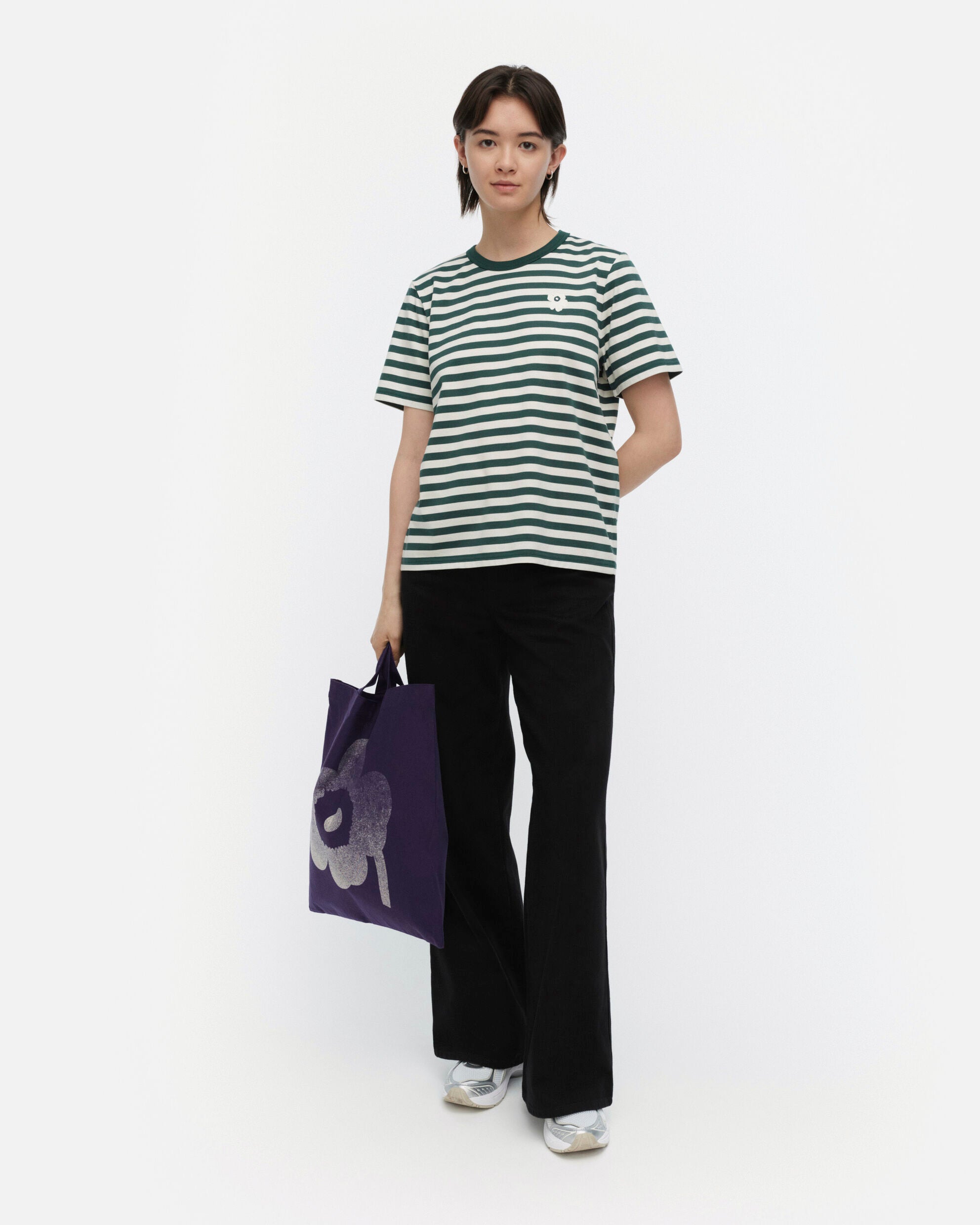 Tasaraita Unikko Kioski t-shirt