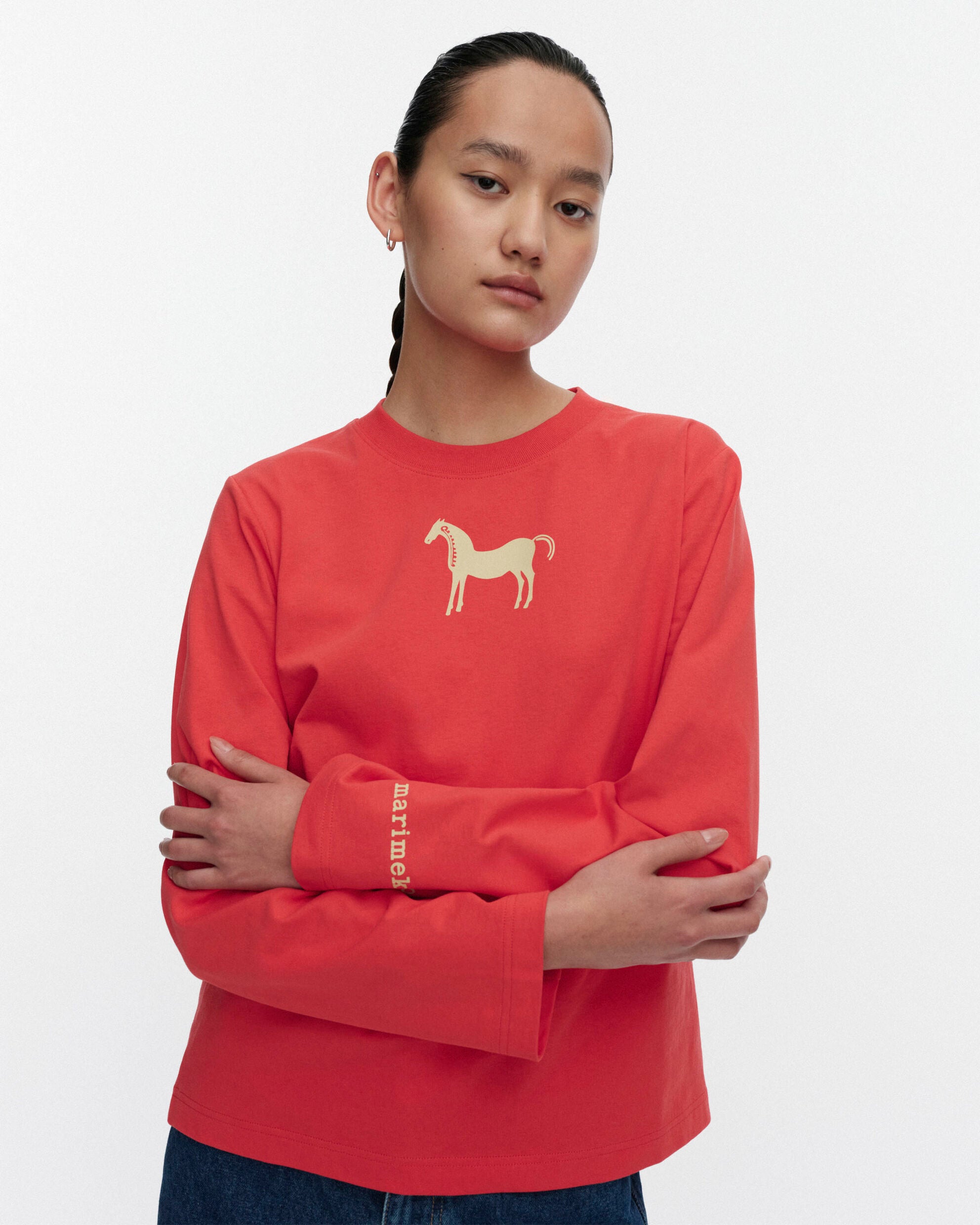 monmimi Horse and  馬 Tシャツ ブルマ セットアップ Elve Musta Tamma Placement Kioski jersey shirt