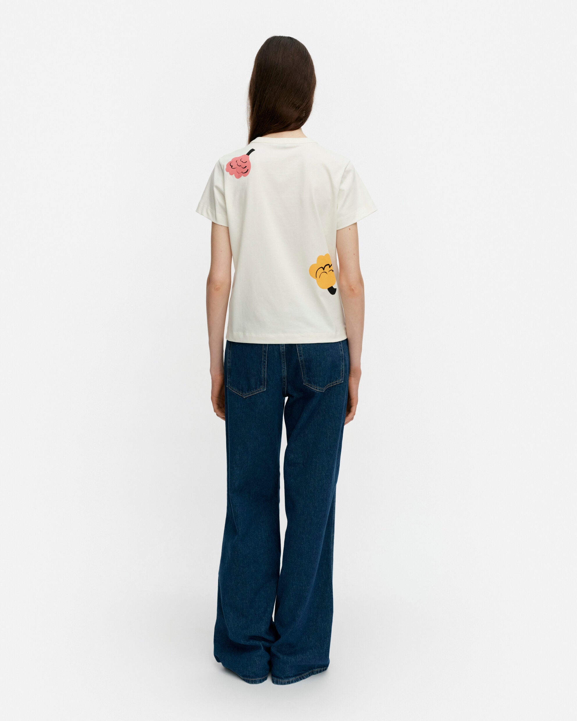 De fleur en fleur, t-shirt à motif placé