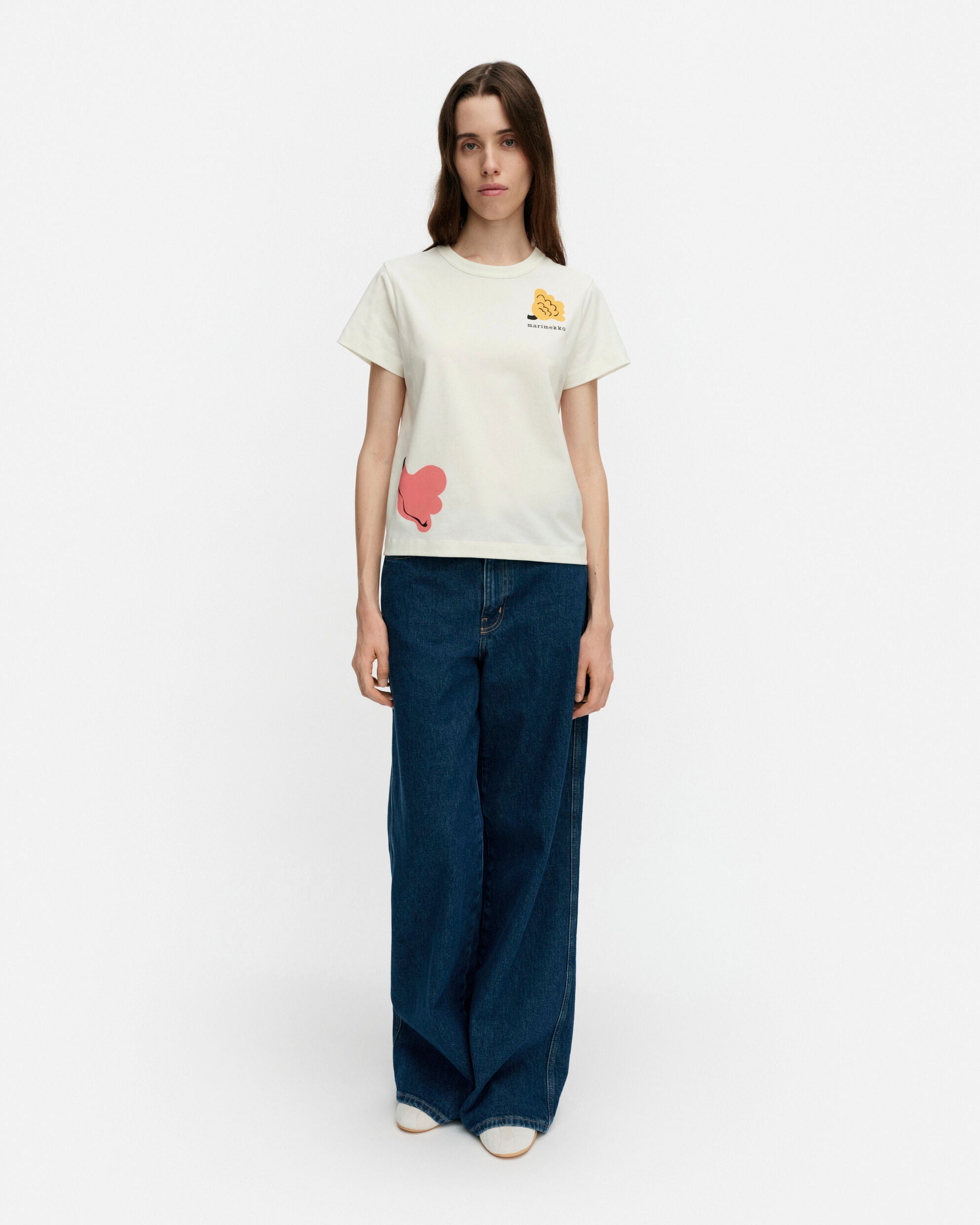 De fleur en fleur, t-shirt à motif placé