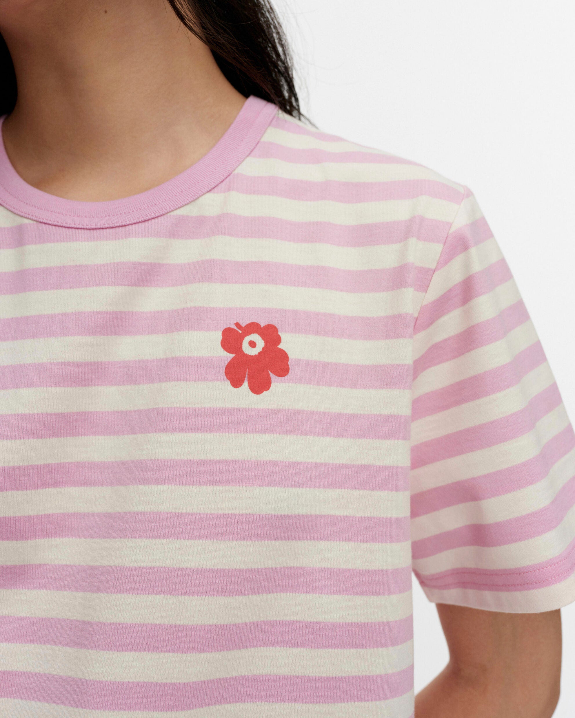 Tasaraita Unikko Kioski t-shirt