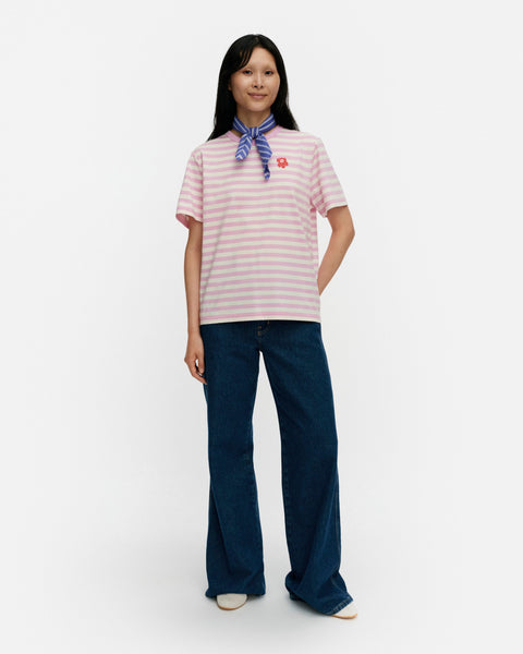 Tasaraita Unikko Kioski t-shirt