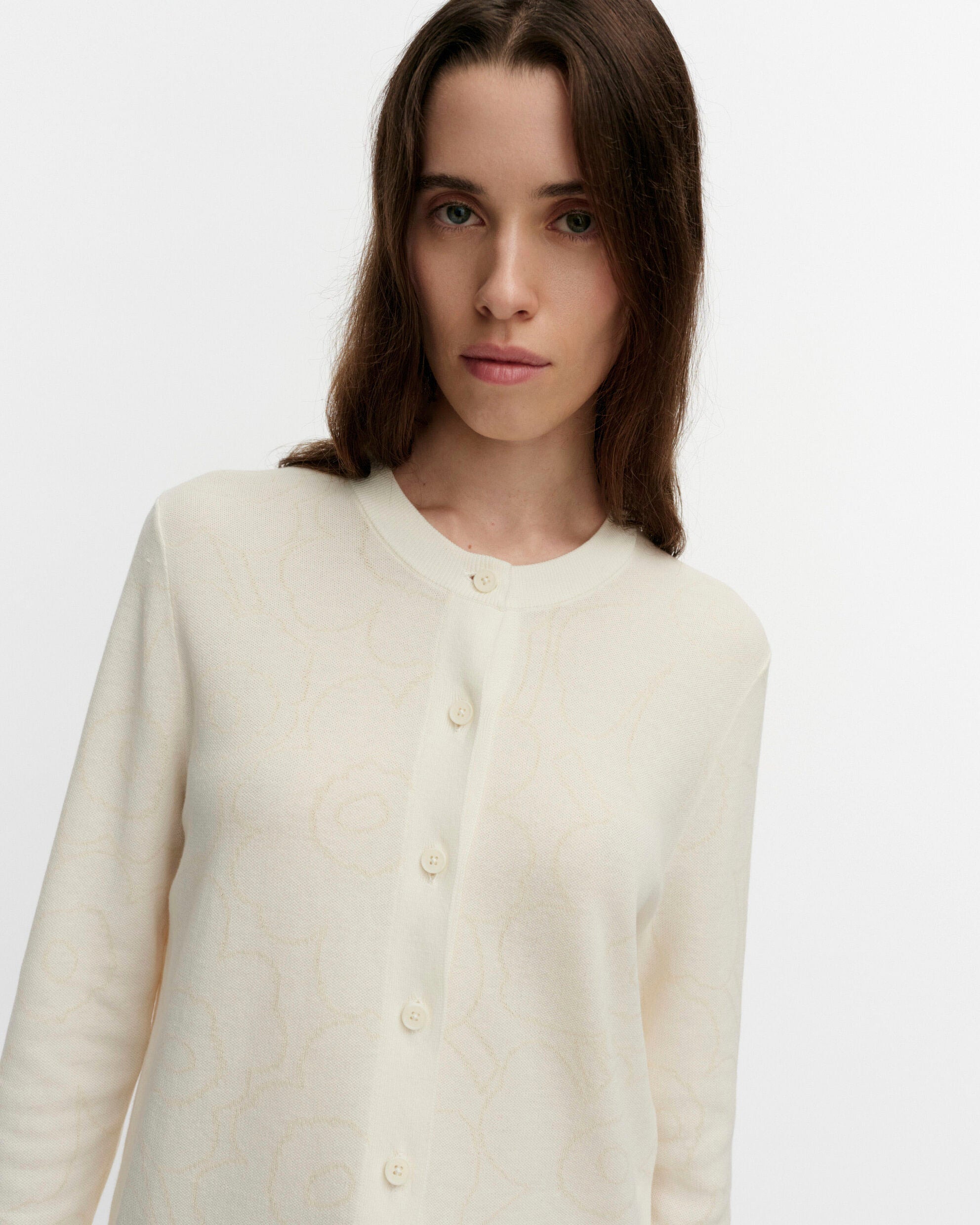 PIIRTO UNIKKO ニットカーディガン Marimekko Mutka Mini Piirto Unikko Wool Blend Cardigan | Nordstromrack