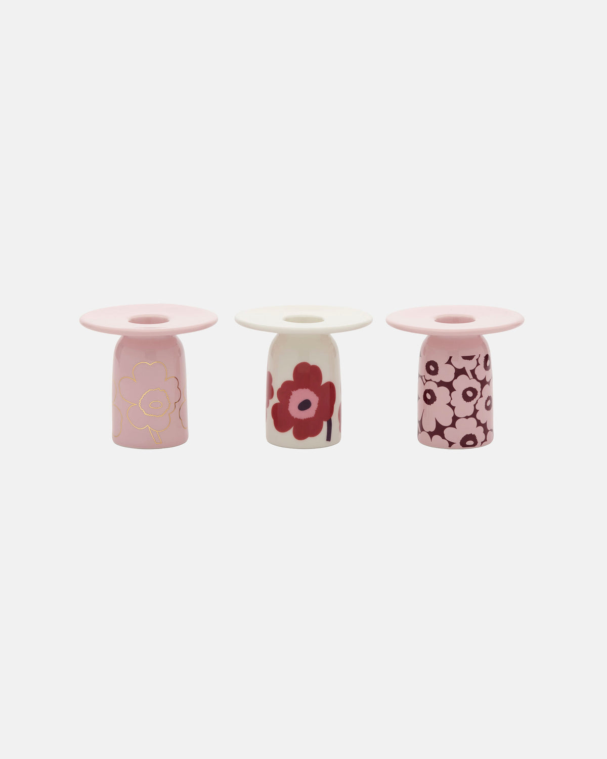 Unikko Candle holder set 3 pcs
